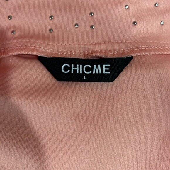 Chicme Pink Asymmetrical Dress with Ruffled Hem - Picture 3 of 4